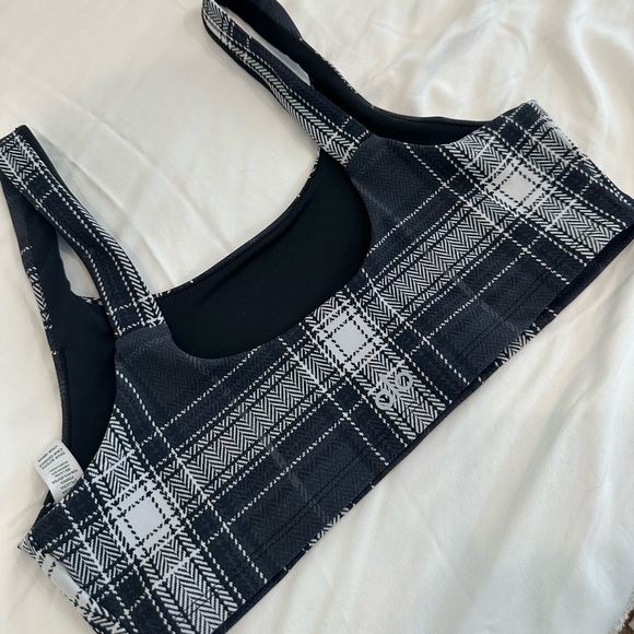 Alo Yoga Plaid Sports Bra Crop Top sz Small - Picture 3 of 7